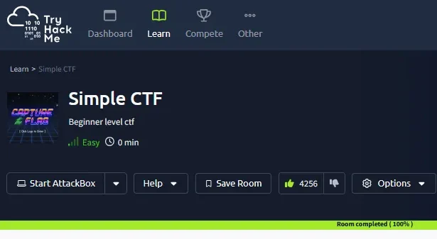 Simple CTF Tryhackme Walkthrough