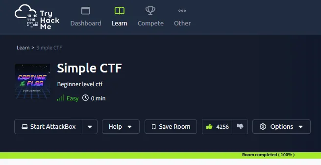 Simple CTF Tryhackme Walkthrough